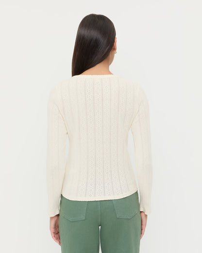 Loeffler Randall Ash Pointelle Cardigan