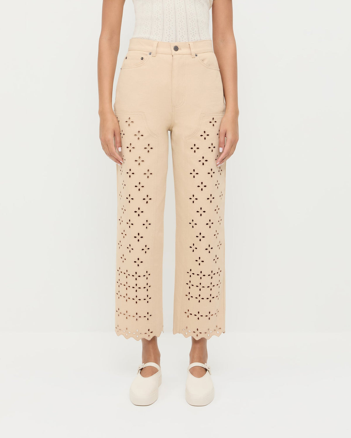 Loeffler Randall Demi Embroidered Pant