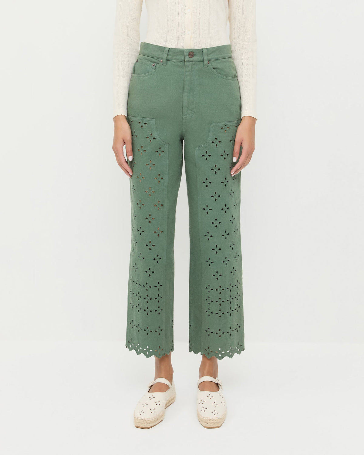 Loeffler Randall Demi Embroidered Pant