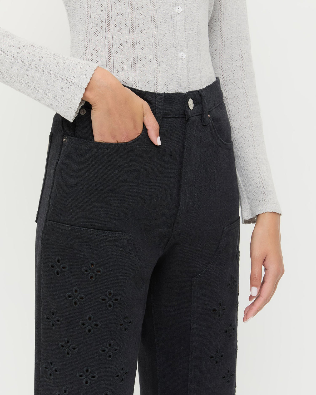 Loeffler Randall Demi Embroidered Pant