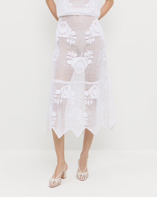 Loeffler Randall Sullivan Crochet Skirt