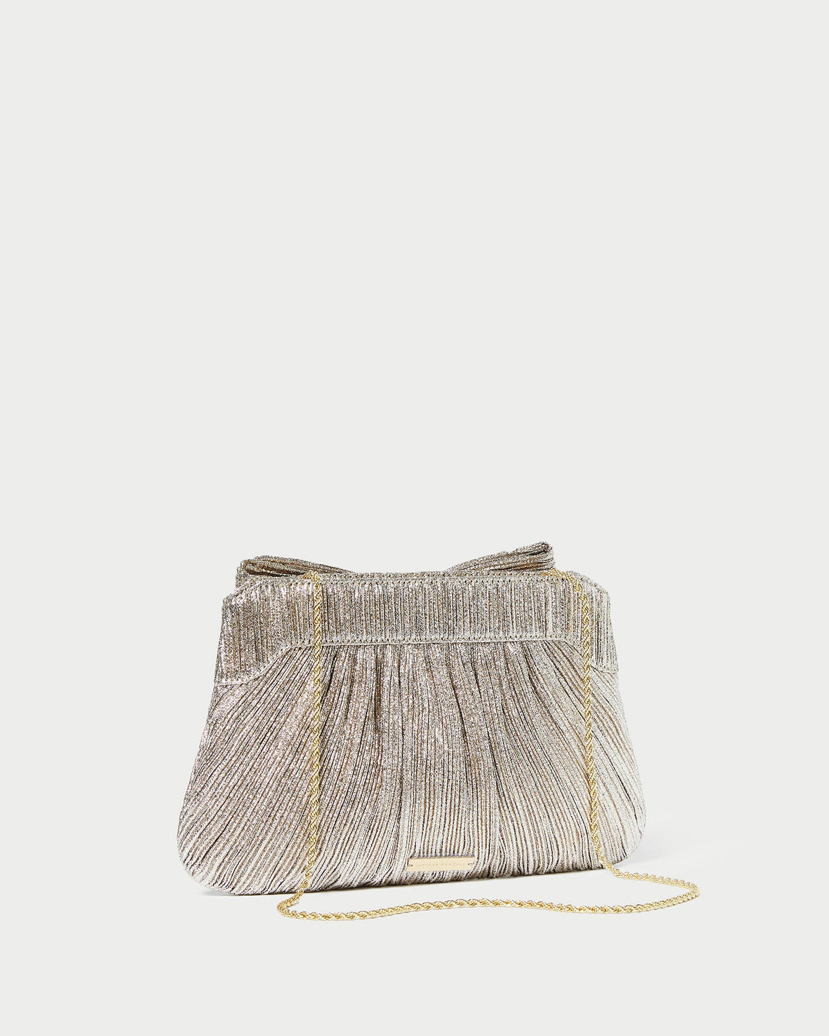 Loeffler Randall Rayne Champagne Bow Clutch