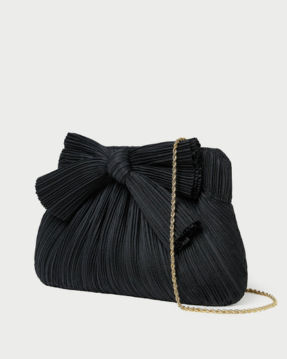 Loeffler Randall Rayne Black Bow Clutch