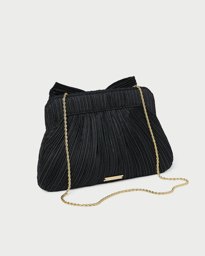 Loeffler Randall Rayne Black Bow Clutch
