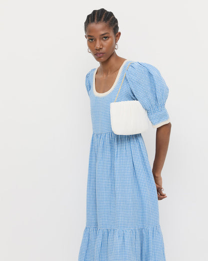 Loeffler Randall Brit White Flat Pleated Clutch