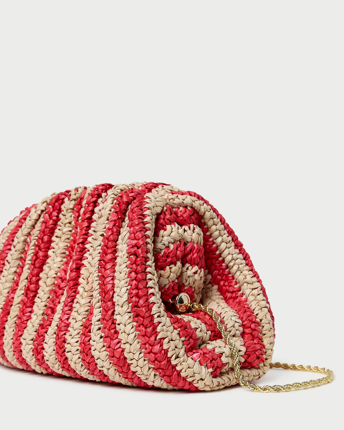 Loeffler Randall Bailey Red/Natural Crochet Clutch