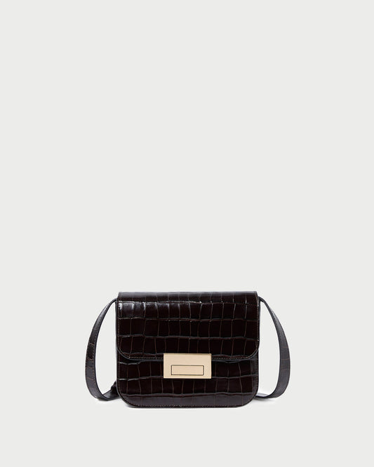 Loeffler Randall Desi Crocodile Leather Crossbody