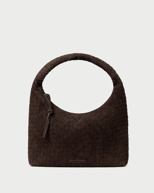 Loeffler Randall Willow Brown Suede Hobo Bag