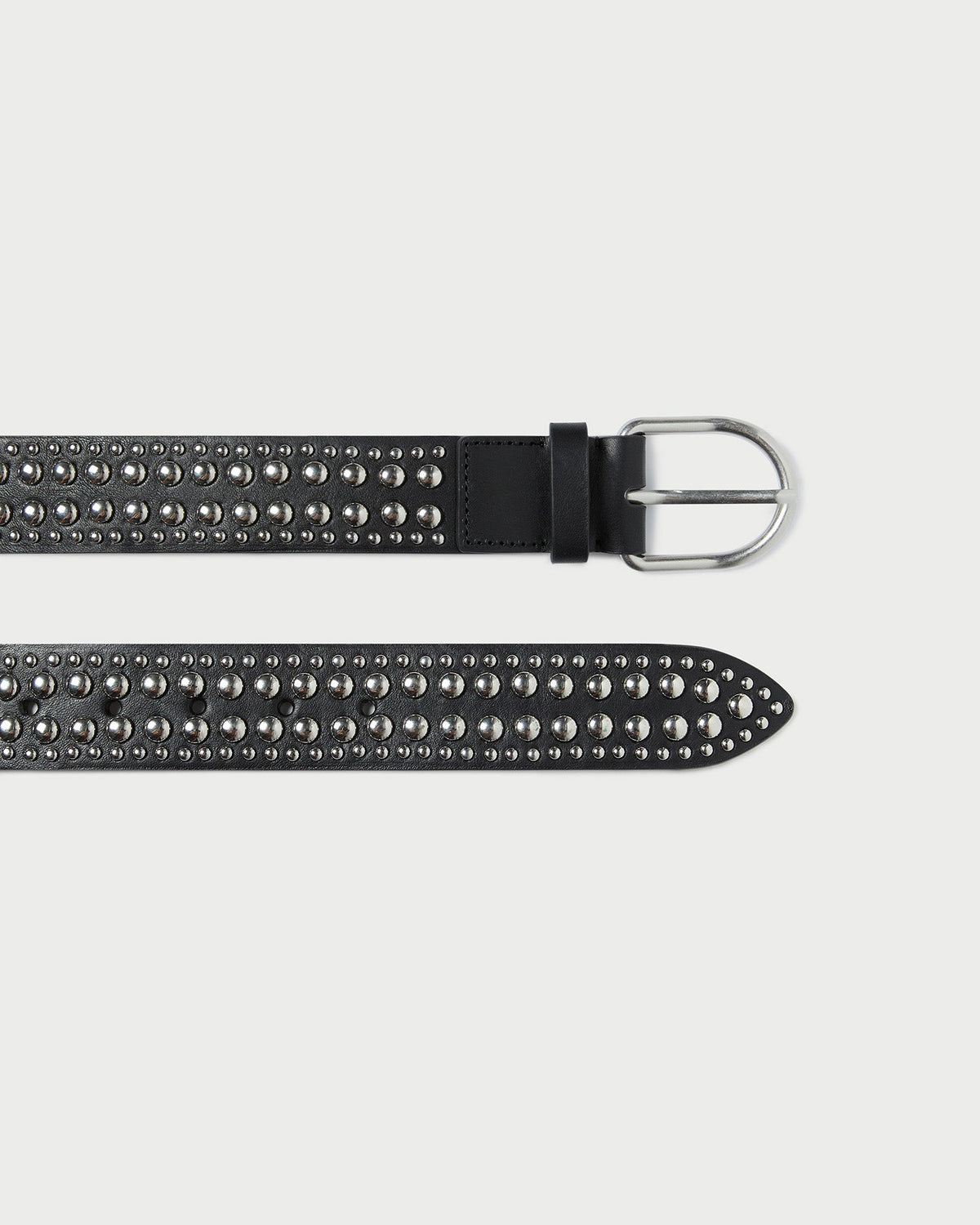 Loeffler Randall Isaac Black/Silver Studded Belt