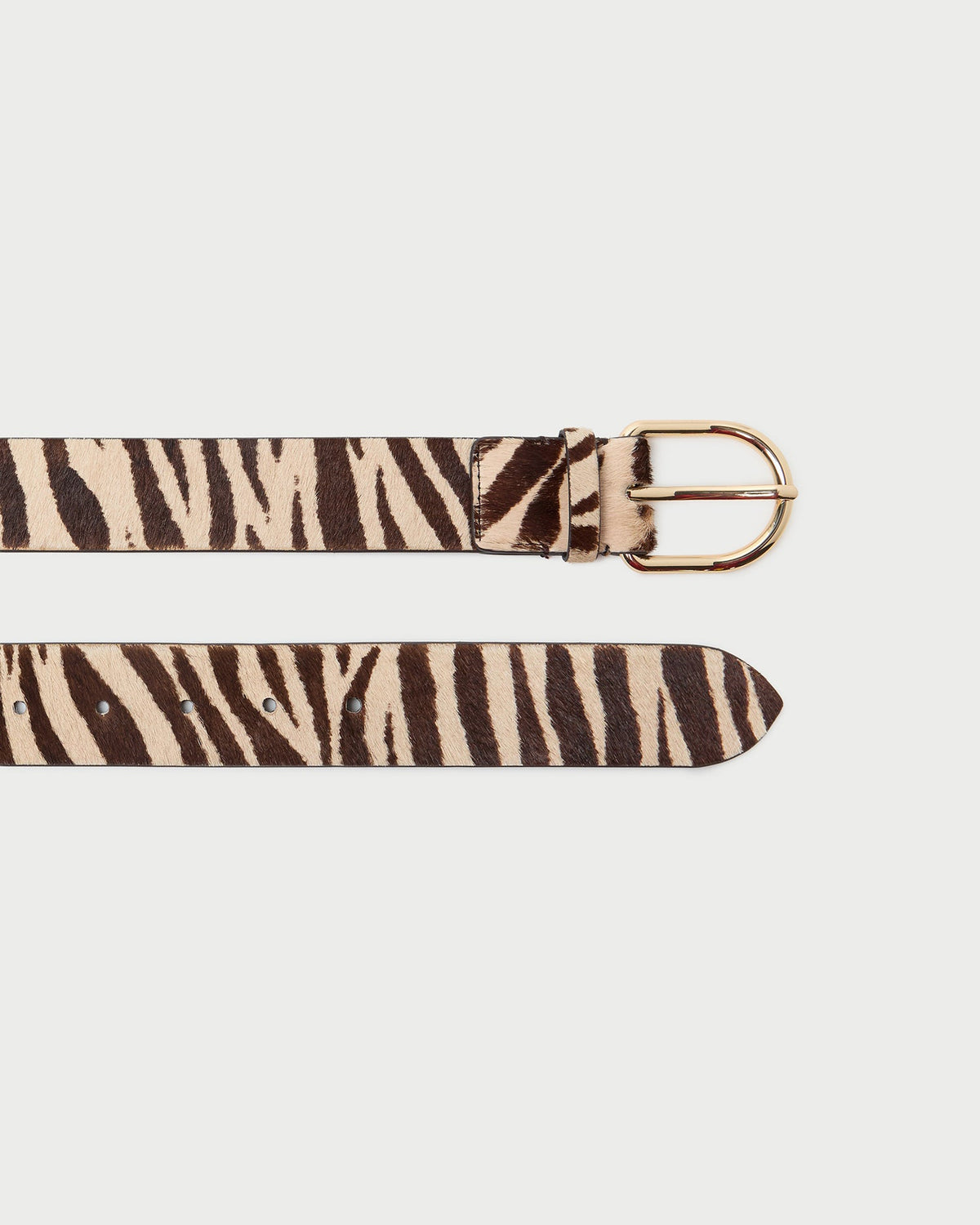 Loeffler Randall Isaac Cream Zebra Belt