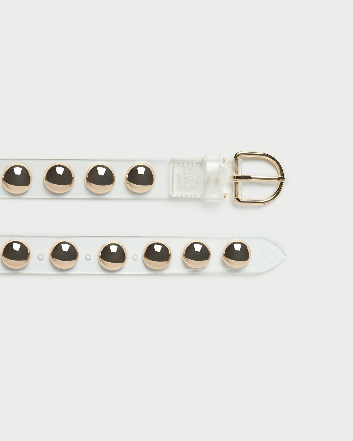 Loeffler Randall Issa Clear/Champagne Studded Belt