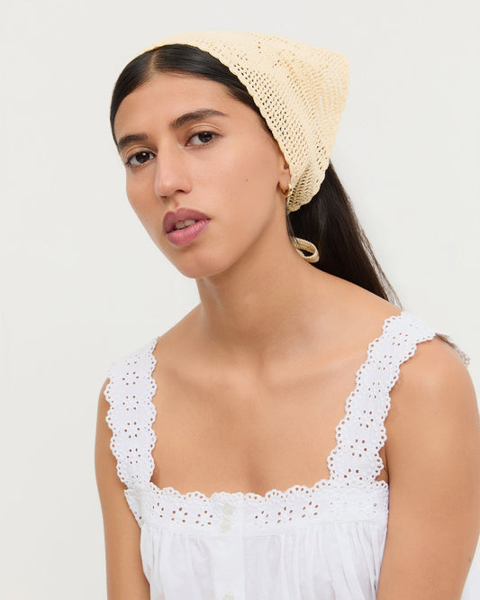 Loeffler Randall Viv Butter Crochet Scarf