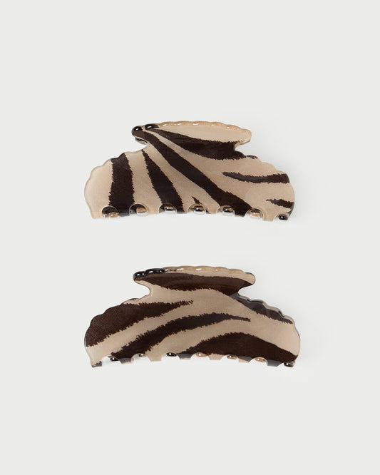 Loeffler Randall Yuri Zebra Hair Clip Set
