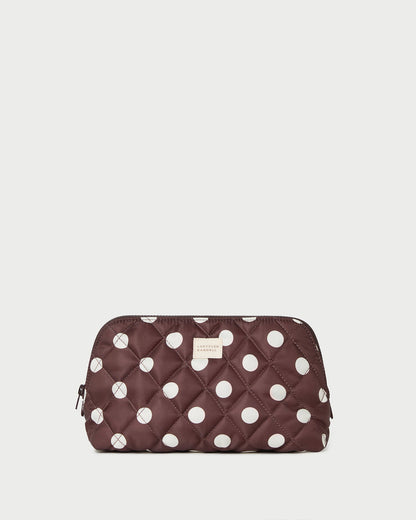 Loeffler Randall Frances Brown/Cream Cosmetic Pouch