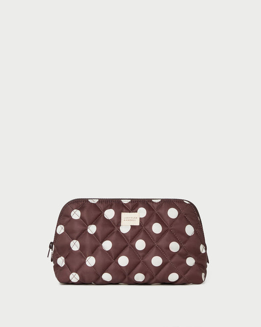 Loeffler Randall Frances Brown/Cream Cosmetic Pouch