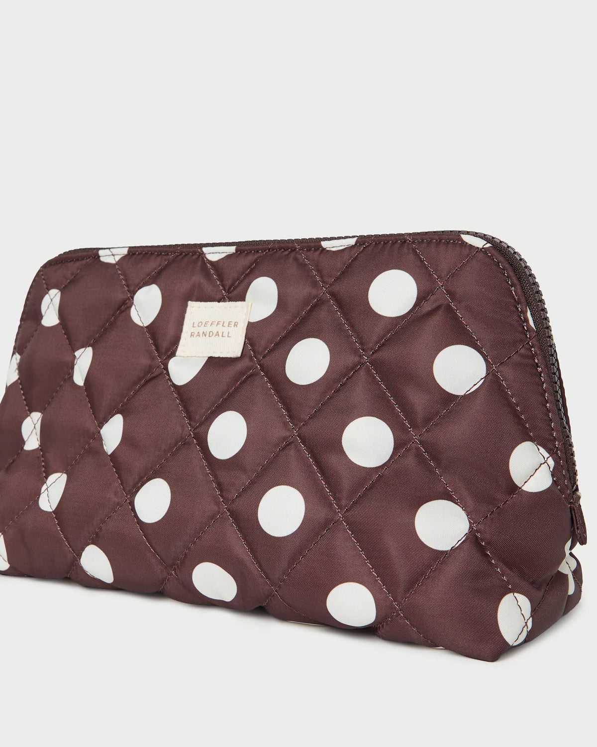 Loeffler Randall Frances Brown/Cream Cosmetic Pouch