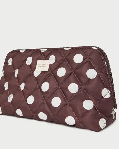 Loeffler Randall Frances Brown/Cream Cosmetic Pouch