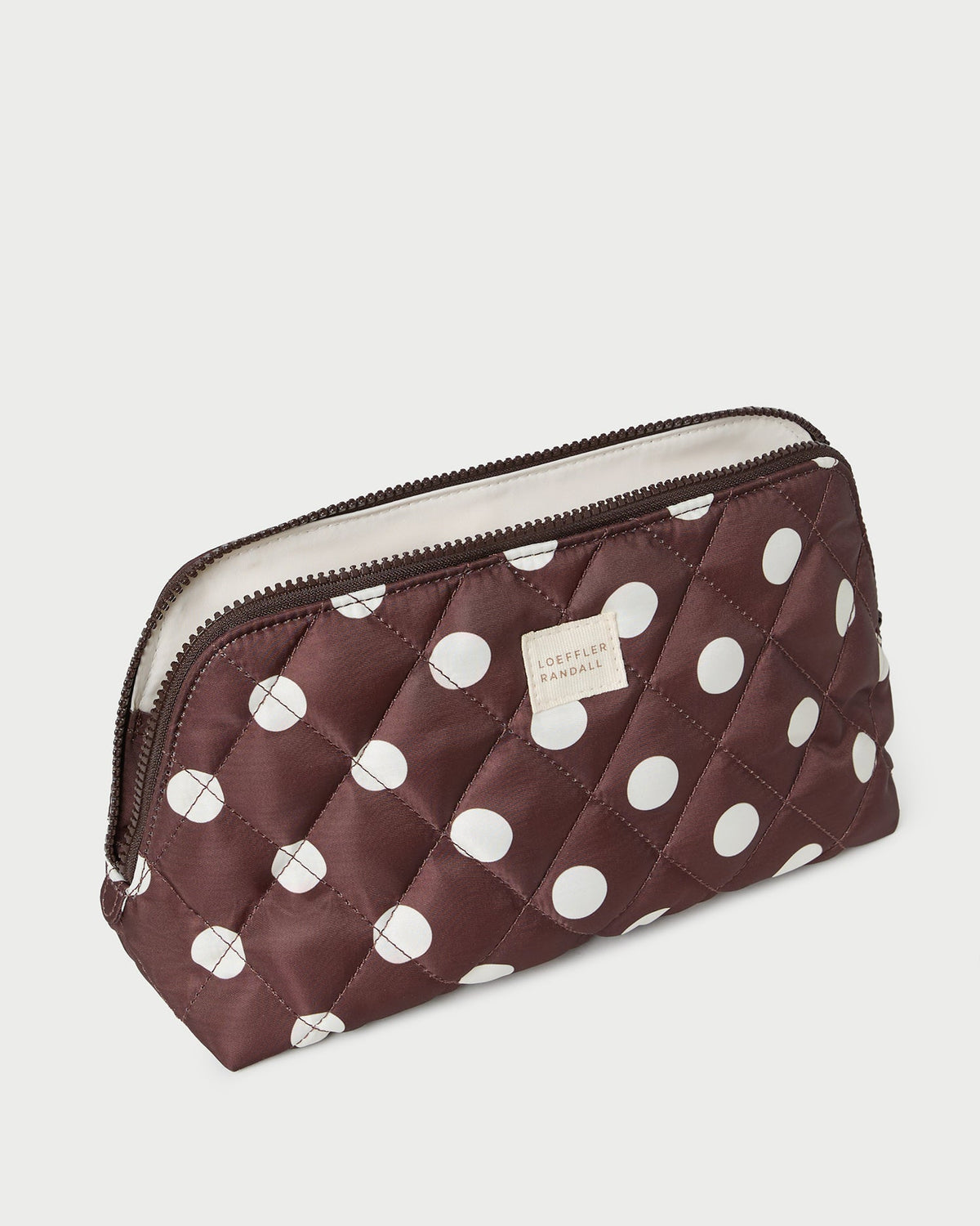 Loeffler Randall Frances Brown/Cream Cosmetic Pouch