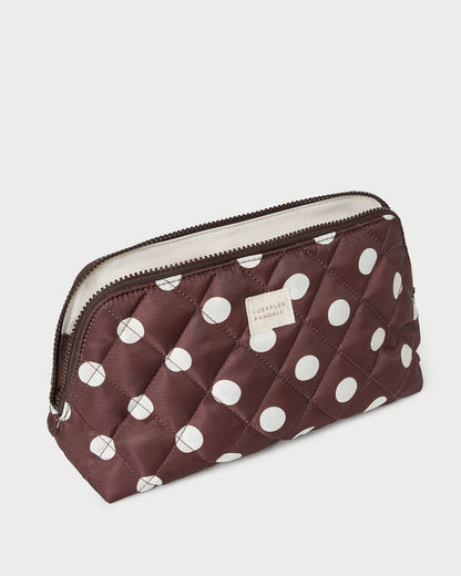 Loeffler Randall Frances Brown/Cream Cosmetic Pouch