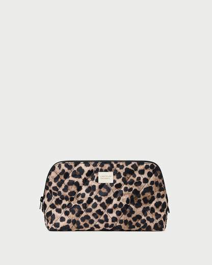 Loeffler Randall Frances Brown/Leopard Cosmetic Pouch