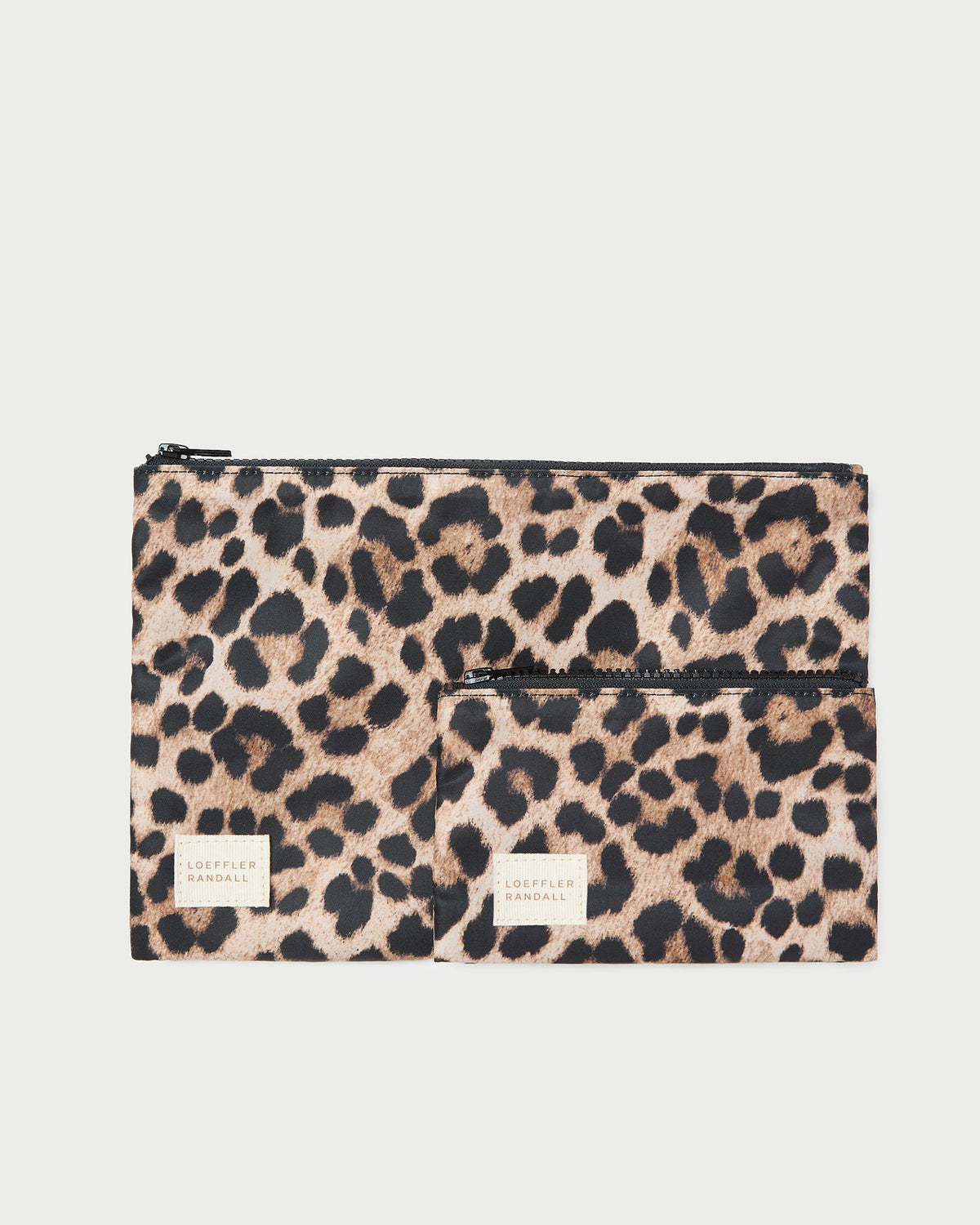 Loeffler Randall Tracy Brown/Leopard Pouch Set