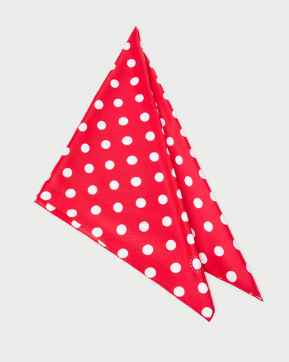 Loeffler Randall Beverly Red/White Silk Scarf
