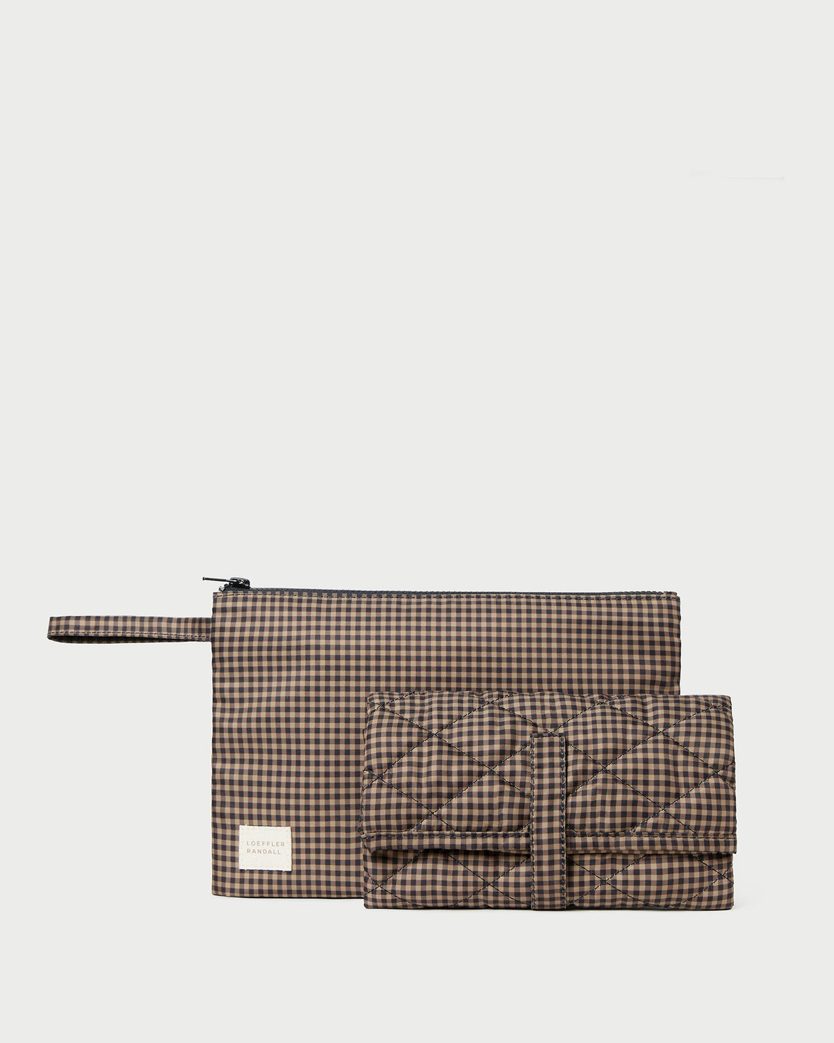 Loeffler Randall Dottie Brown/Black Check Changing Pad