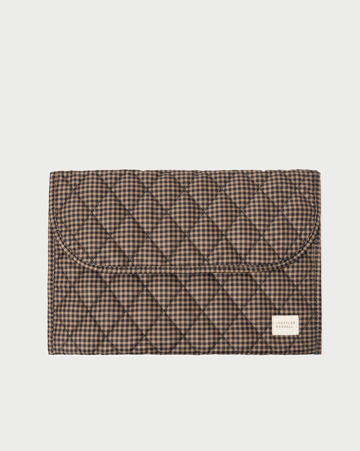Loeffler Randall Faris Brown/Black Check Laptop Sleeve