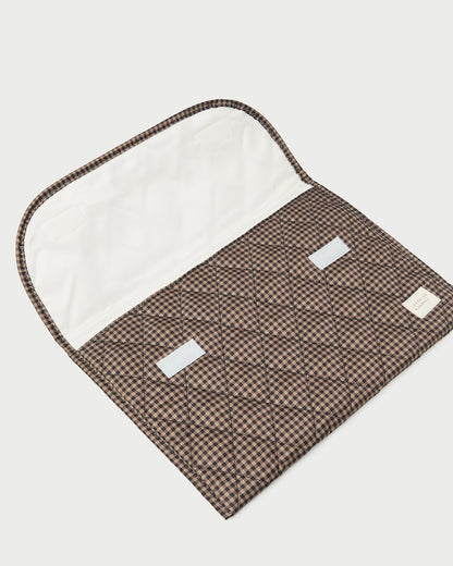 Loeffler Randall Faris Brown/Black Check Laptop Sleeve