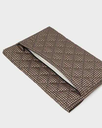 Loeffler Randall Faris Brown/Black Check Laptop Sleeve