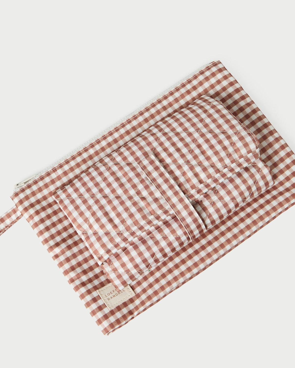 Loeffler Randall Dottie Brown Gingham Changing Pad