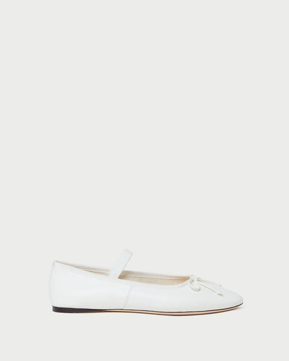Loeffler Randall Leonie Ivory Leather Ballet Flat