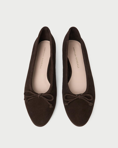 Loeffler Randall Noelle Brown Suede Ballet Flat