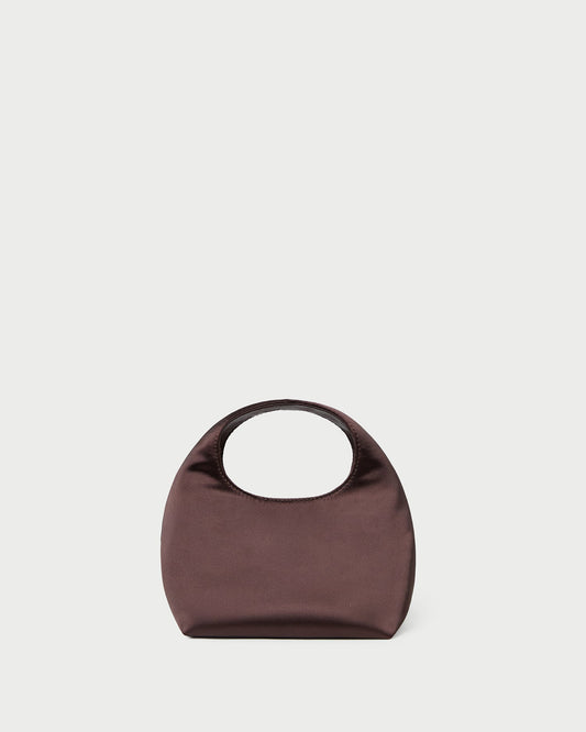 Loeffler Randall Kenzie Chocolate Satin Mini Bag