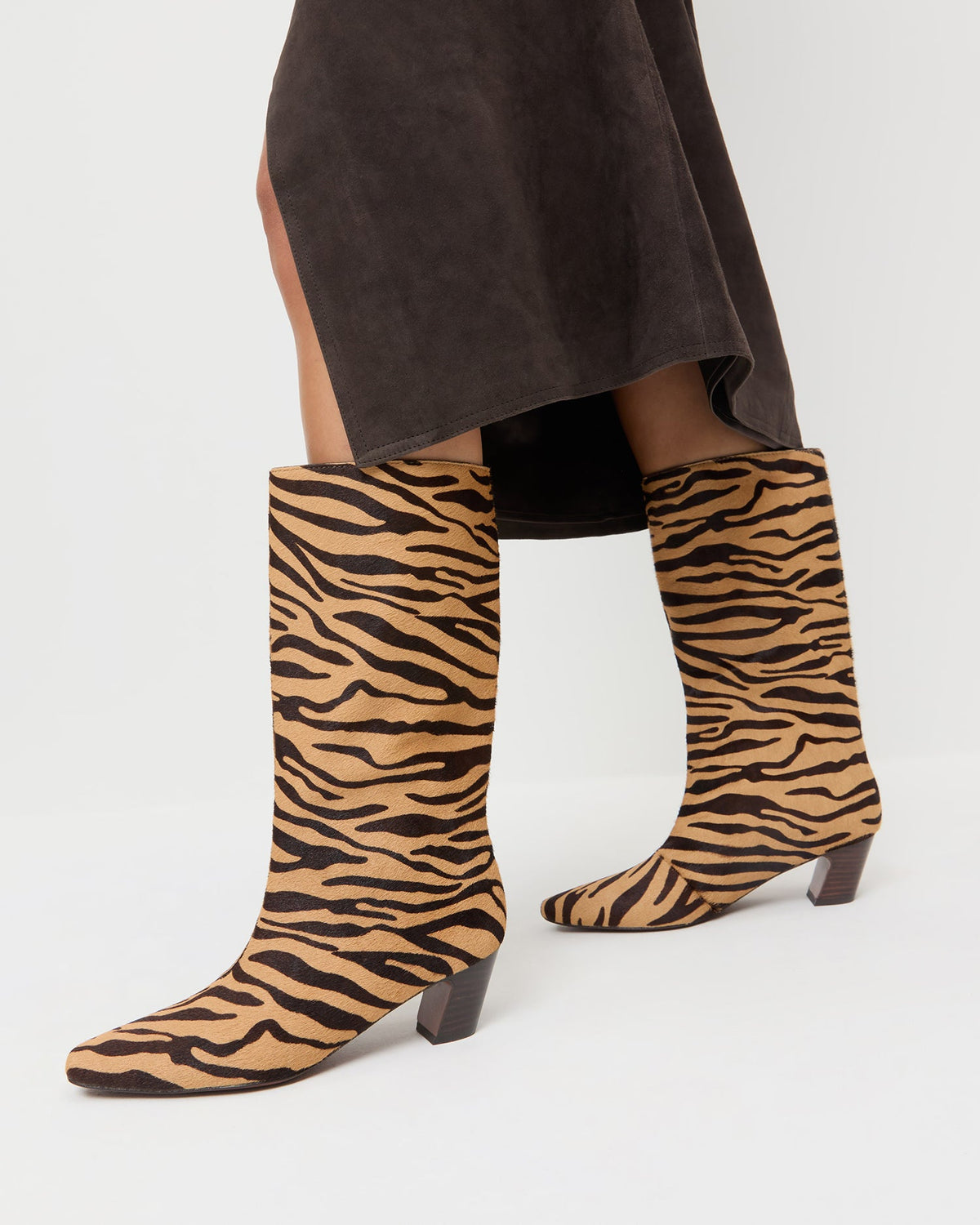 Loeffler Randall Cleo Zebra Mid-Calf Boot