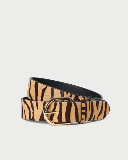 Loeffler Randall Isaac Tan Zebra Belt