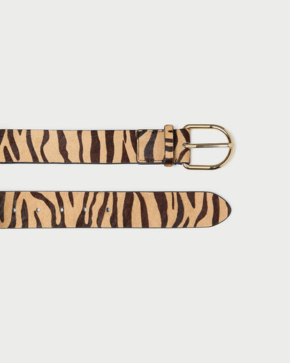 Loeffler Randall Isaac Tan Zebra Belt