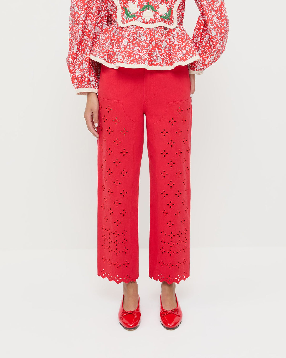 Loeffler Randall Demi Embroidered Pant