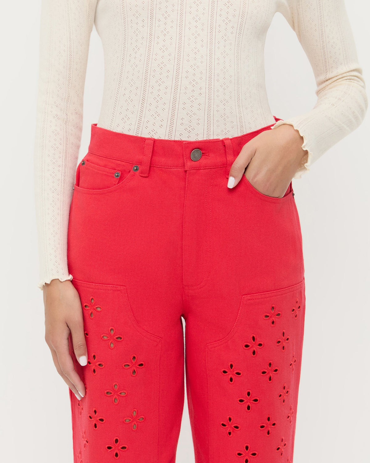 Loeffler Randall Demi Embroidered Pant