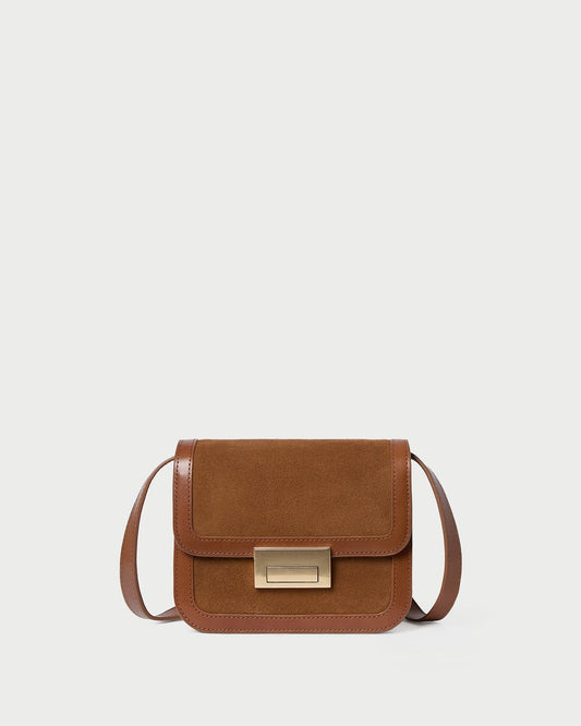 Loeffler Randall Desi Cacao Suede Crossbody