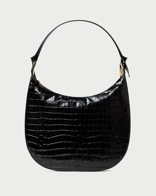 Loeffler Randall Morgan Crocodile Leather Shoulder Bag