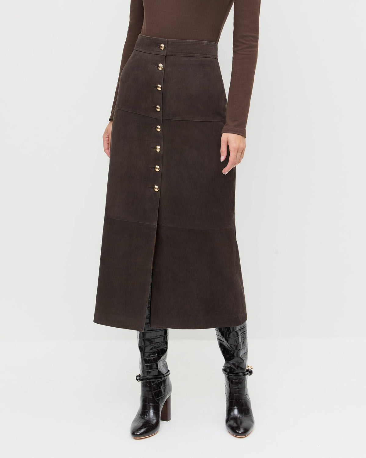 Loeffler Randall Tansy Suede Skirt