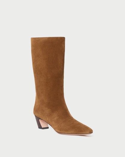 Loeffler Randall Cleo Cacao Suede Mid-Calf Boot