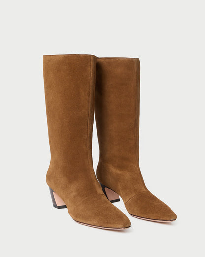 Loeffler Randall Cleo Cacao Suede Mid-Calf Boot