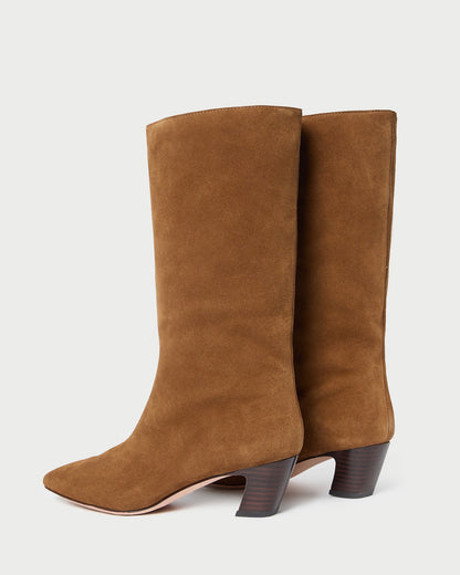 Loeffler Randall Cleo Cacao Suede Mid-Calf Boot