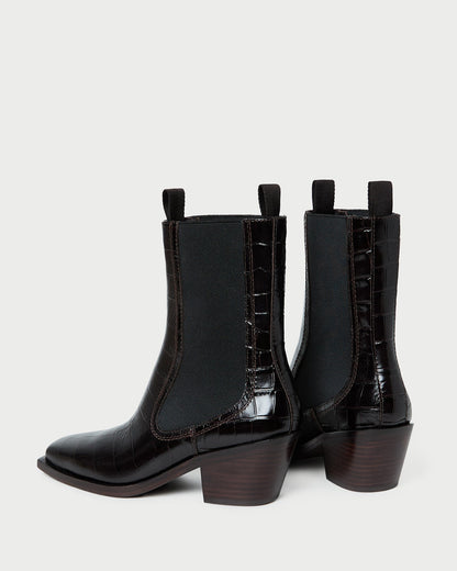 Loeffler Randall Nat Crocodile Leather Ankle Boot