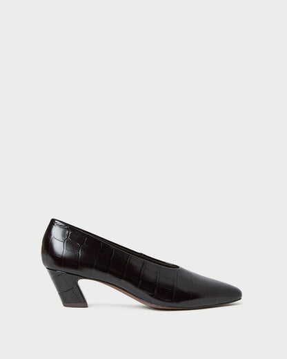 Loeffler Randall Neive Crocodile Leather Low Pump