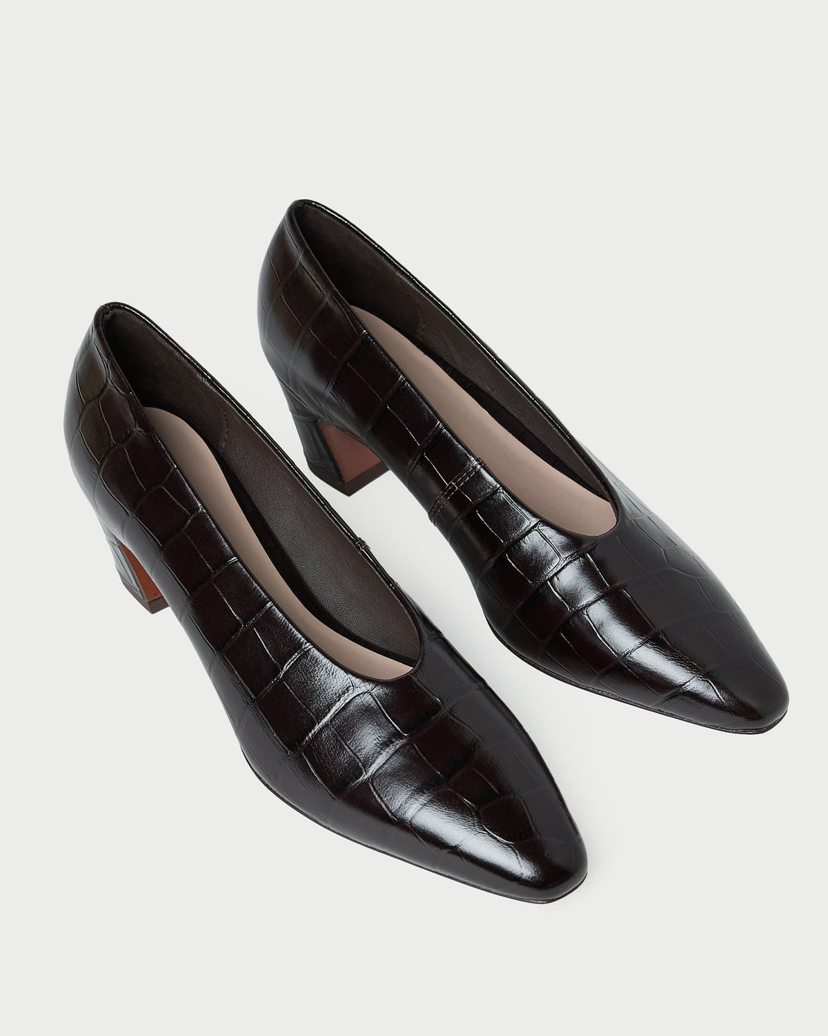 Loeffler Randall Neive Crocodile Leather Low Pump
