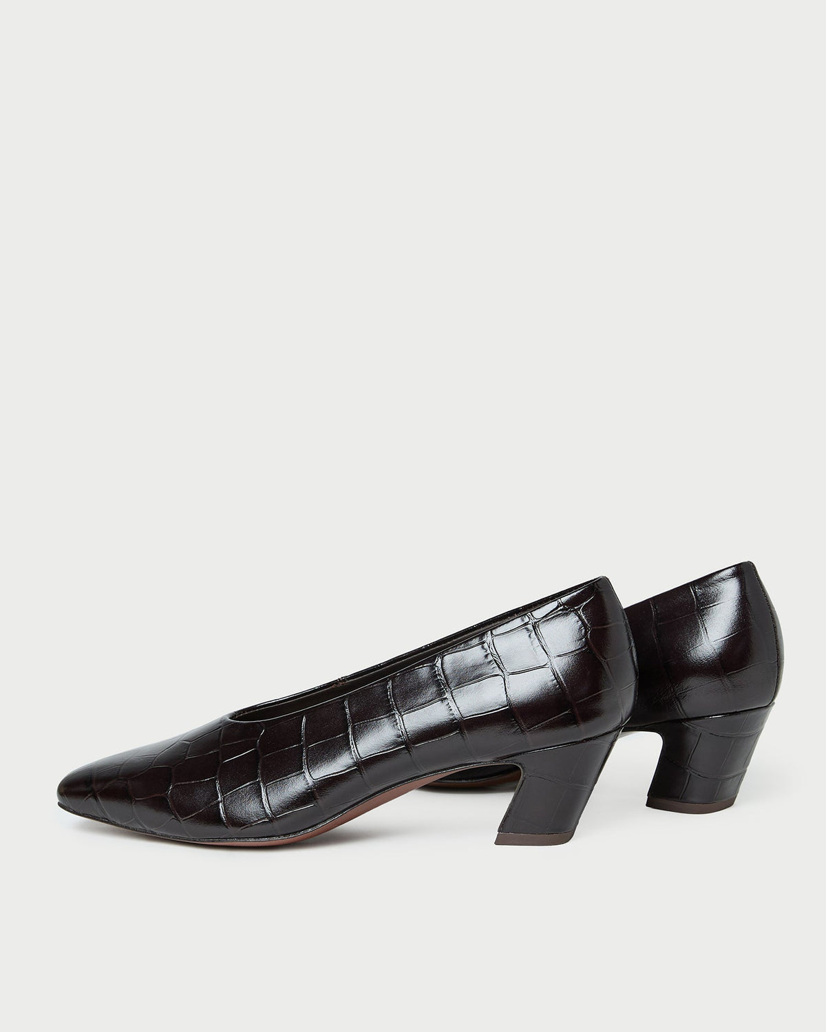 Loeffler Randall Neive Crocodile Leather Low Pump