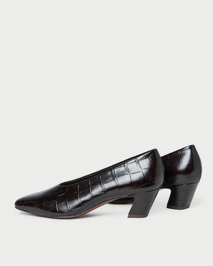 Loeffler Randall Neive Crocodile Leather Low Pump